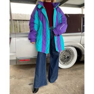 Vintage 80s Colorado Classics Colorblock Retro Gorpcore Ski Puffer Jacket Sz L